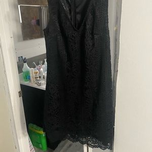 Black lace dress.